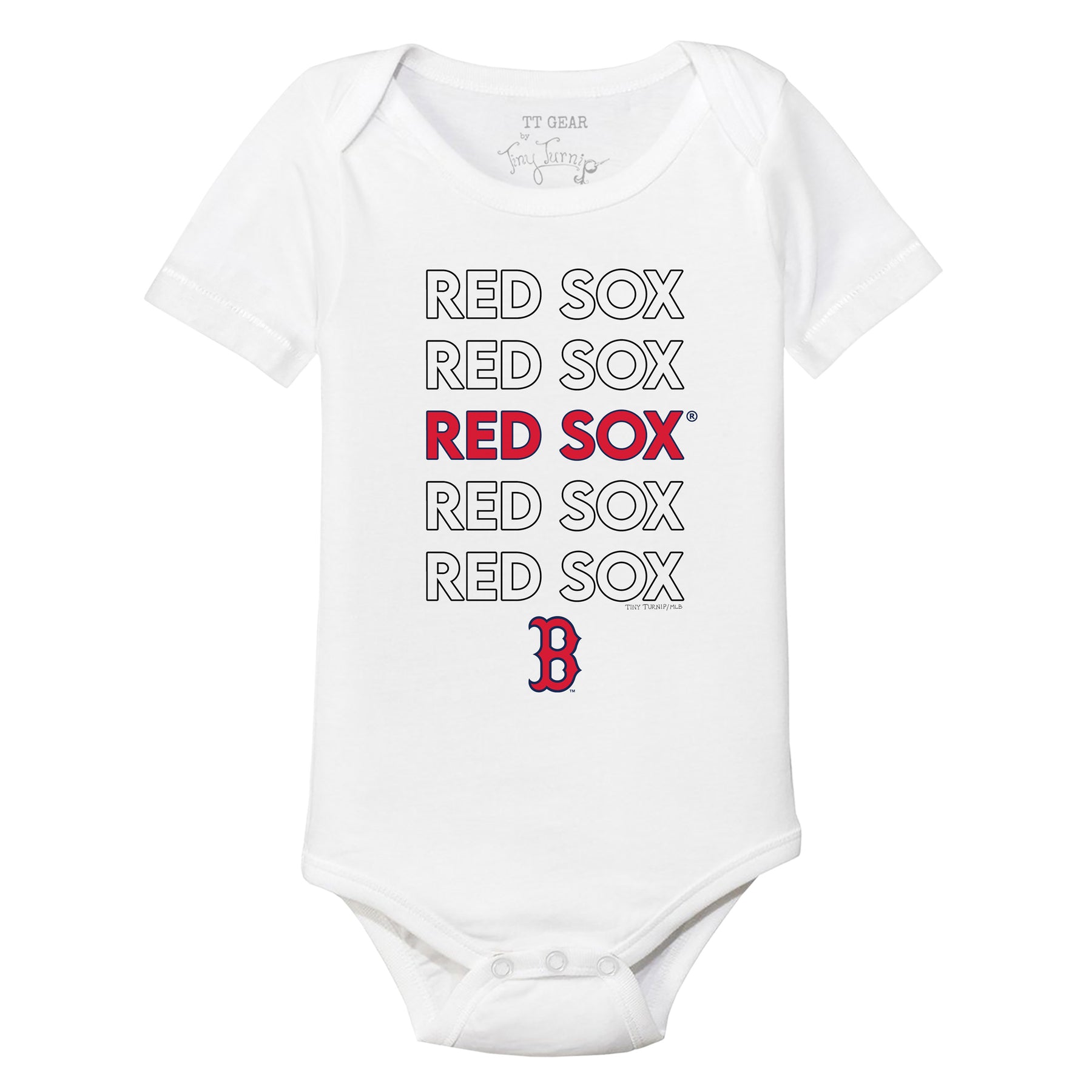 Boston Red Sox Stacked Short Sleeve Snapper