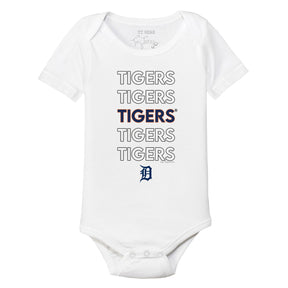 Detroit Tigers Stacked Short Sleeve Snapper
