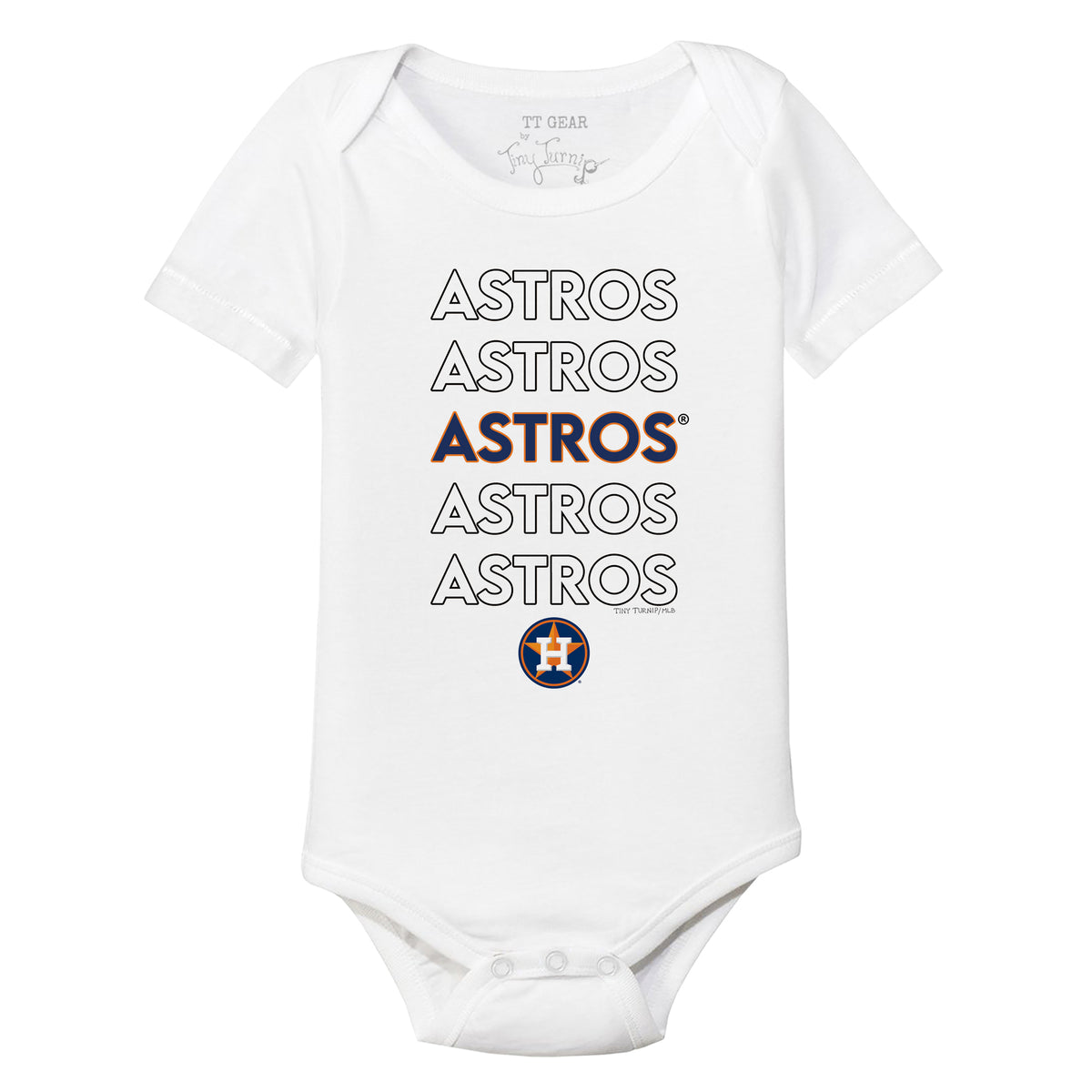 Houston Astros Stacked Short Sleeve Snapper