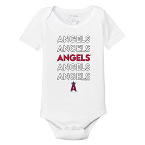 Los Angeles Angels Stacked Short Sleeve Snapper