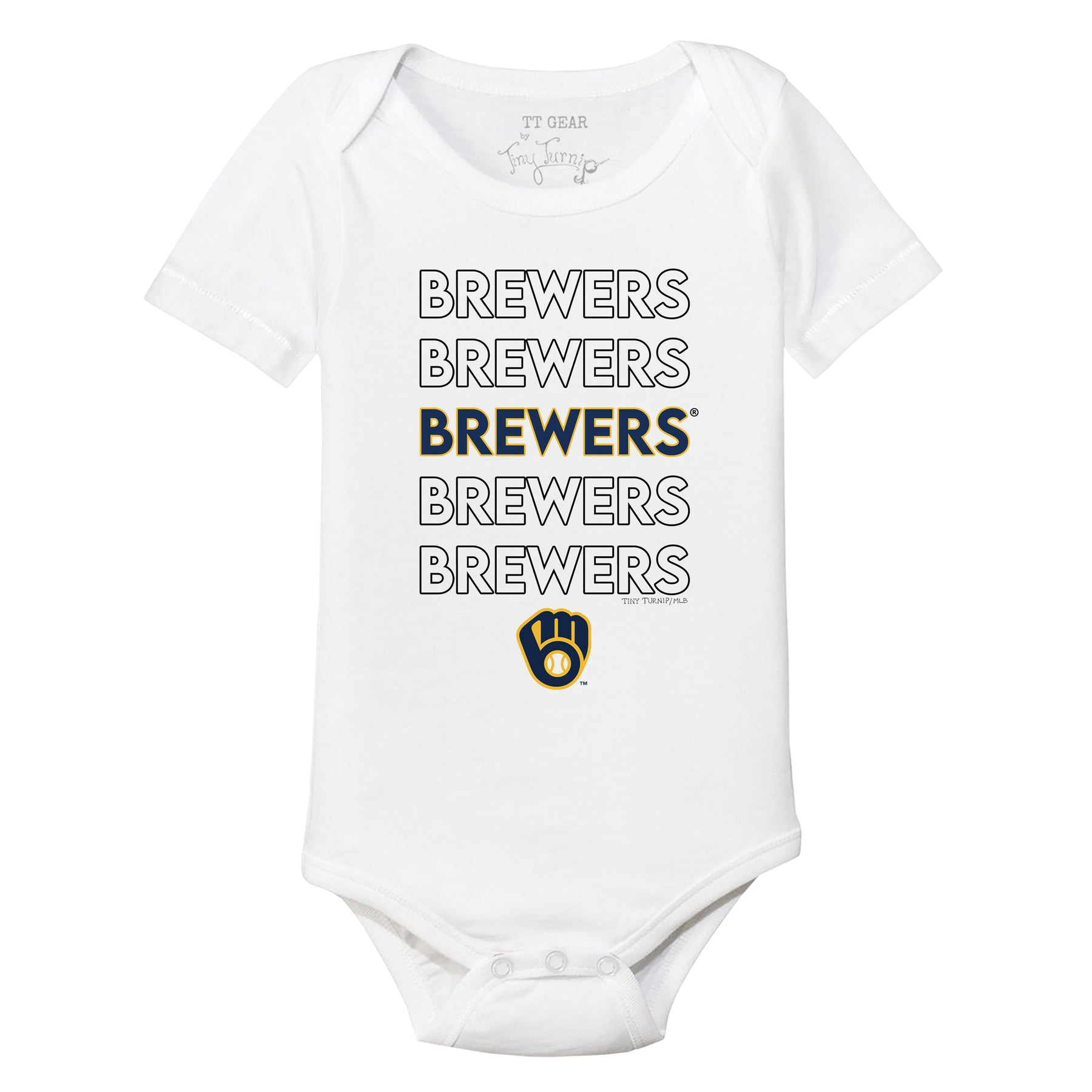 Milwaukee Brewers Stacked Short Sleeve Snapper
