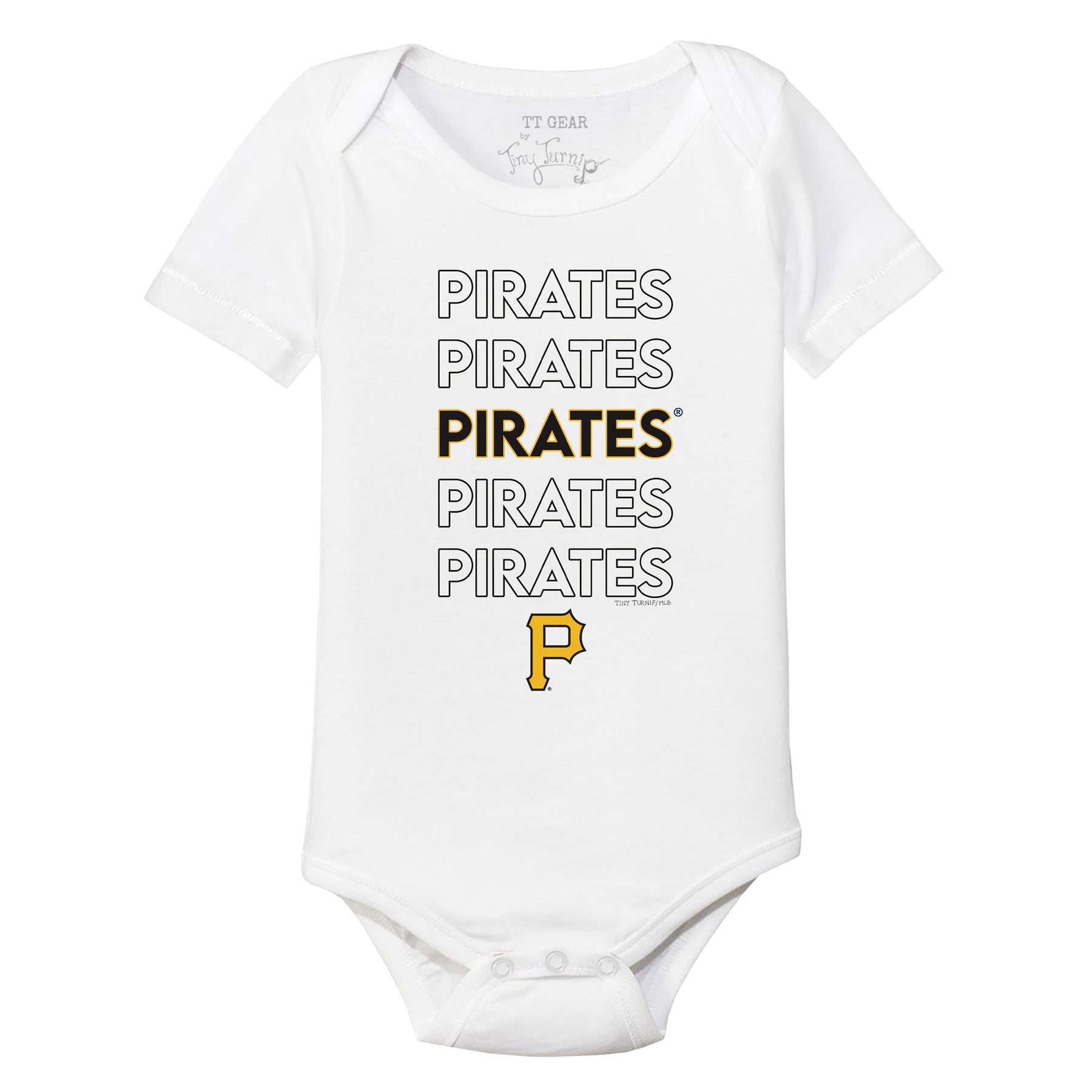 Pittsburgh Pirates Stacked Short Sleeve Snapper