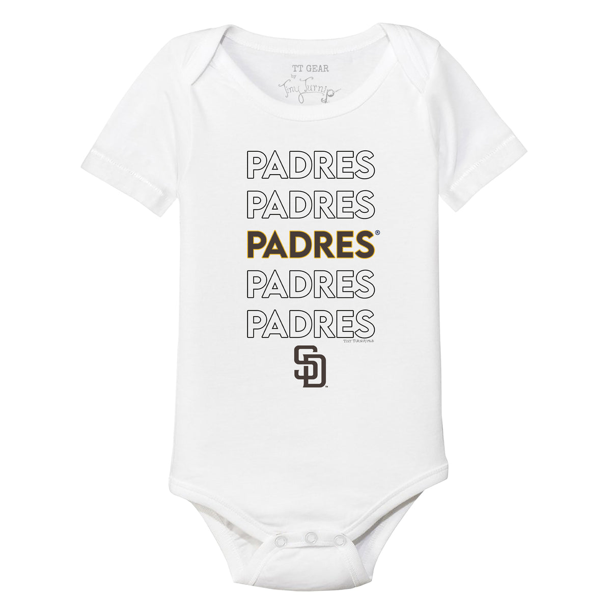 San Diego Padres Stacked Short Sleeve Snapper