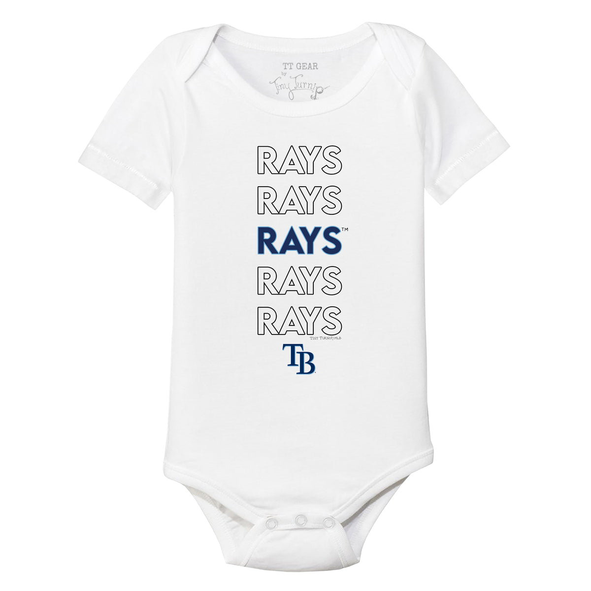 Tampa Bay Rays Stacked Short Sleeve Snapper