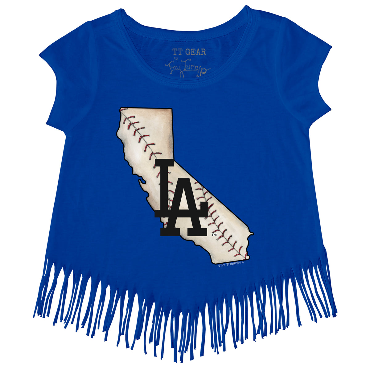 Infant Tiny Turnip White Los Angeles Dodgers Baseball Pow T-Shirt