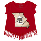 St. Louis Cardinals State Outline Fringe Tee