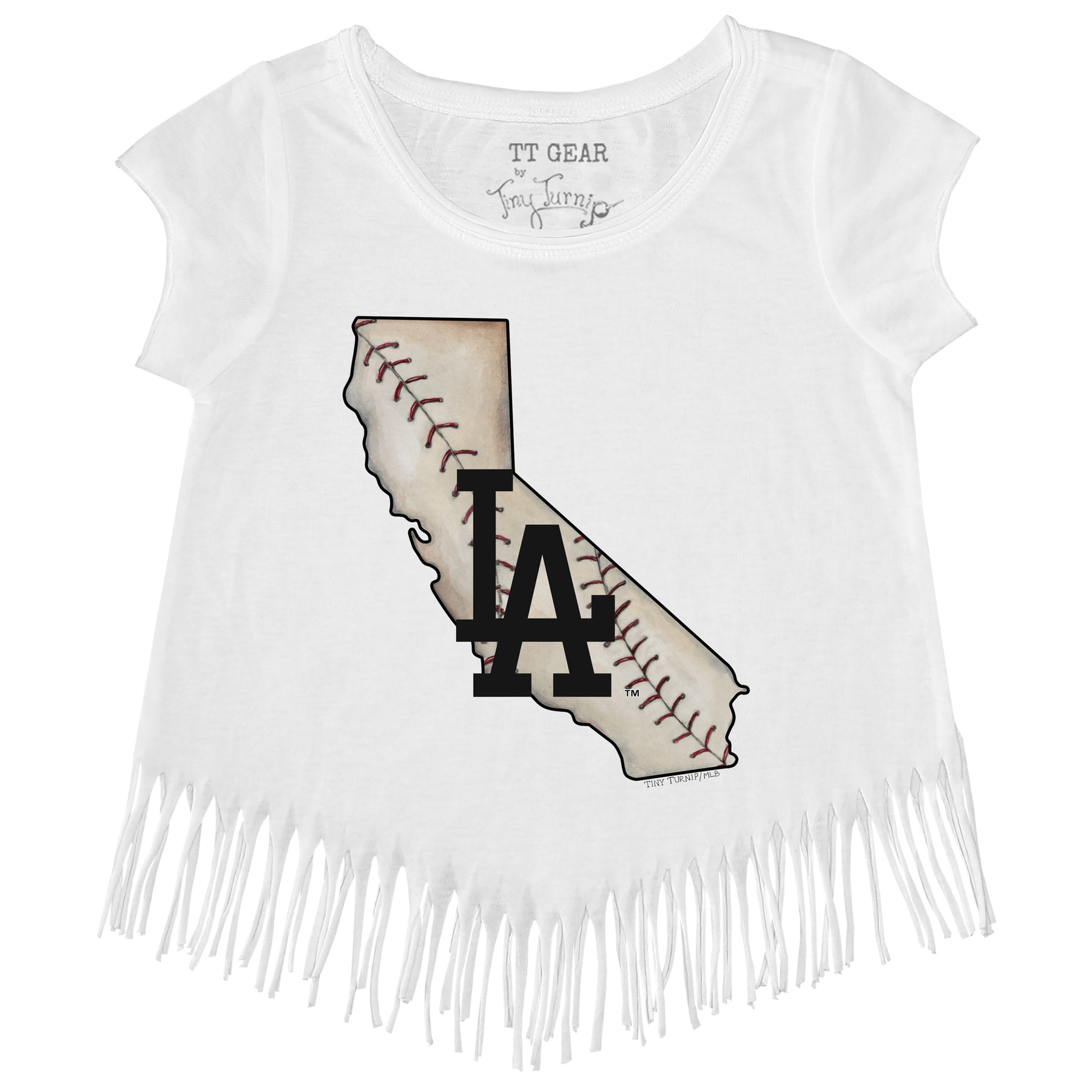 Los Angeles Dodgers Tiny Turnip Youth Stitched Baseball T-Shirt - Royal