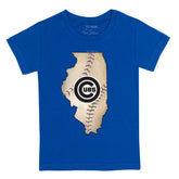 Chicago Cubs State Outline Tee Shirt