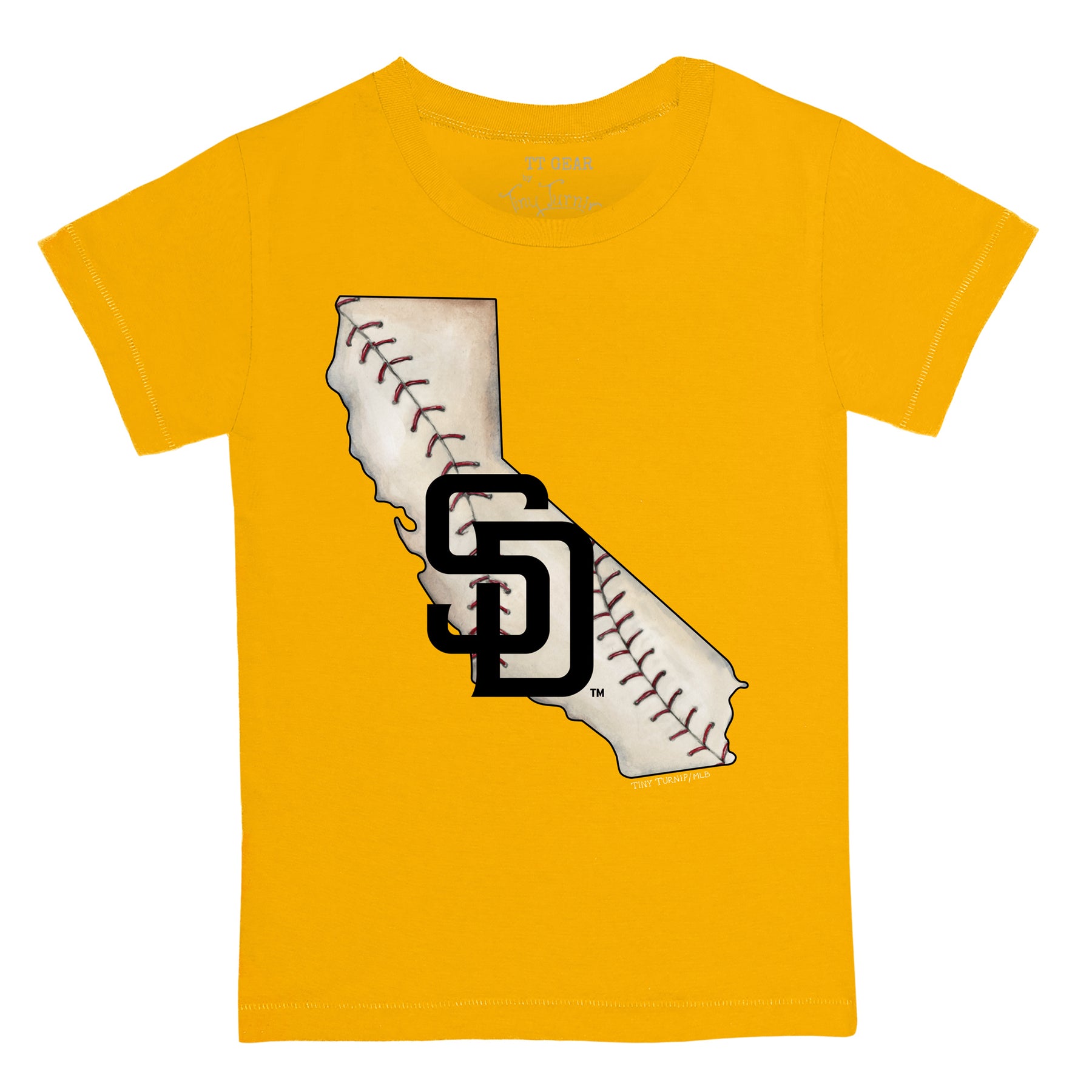 San Diego Padres State Outline Tee Shirt Women's 3XL / White