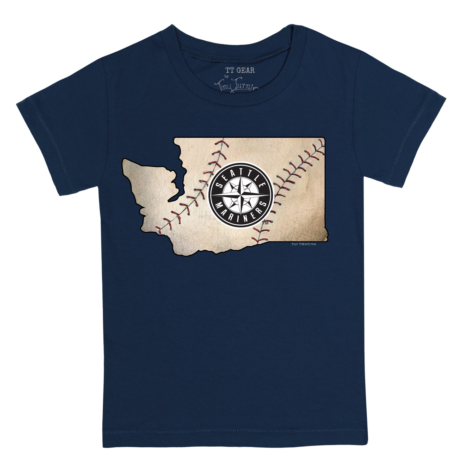 Women's Tiny Turnip White Seattle Mariners Slugger T-Shirt Size: Medium