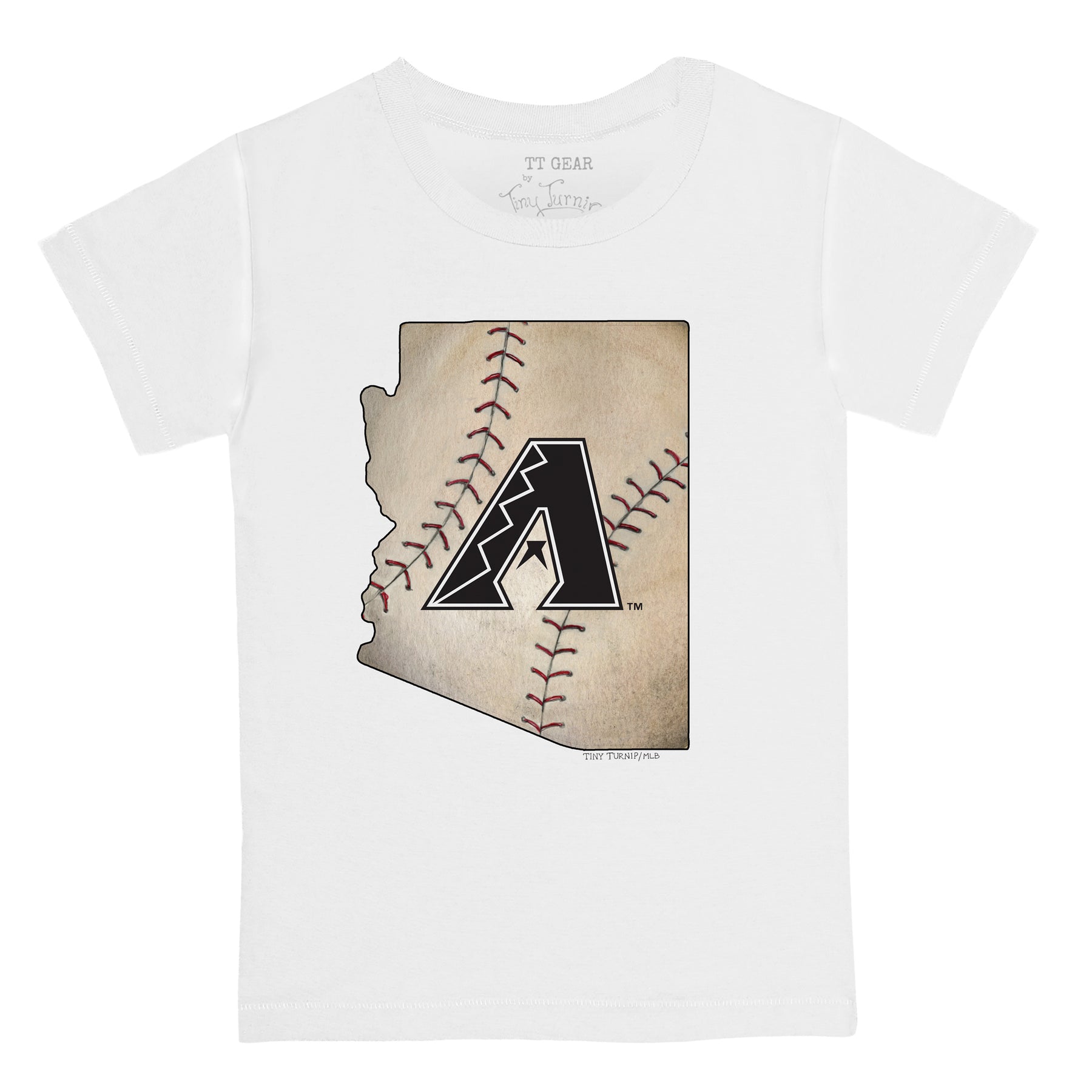 Lids Arizona Diamondbacks Tiny Turnip Toddler Baseball Bow 3/4-Sleeve  Raglan T-Shirt - White/Black
