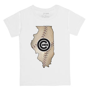 Chicago Cubs State Outline Tee Shirt