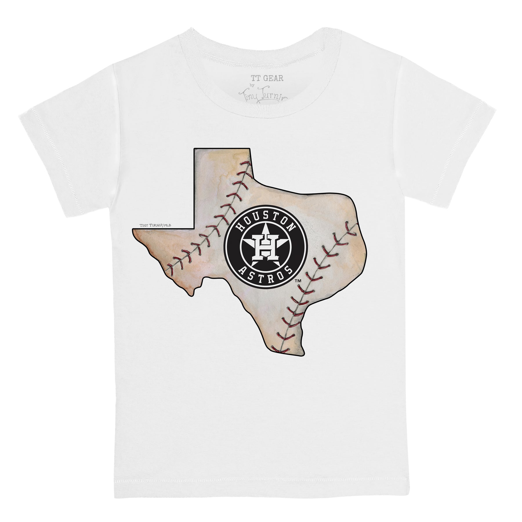 Women's Tiny Turnip White Houston Astros Mom T-Shirt Size: Small
