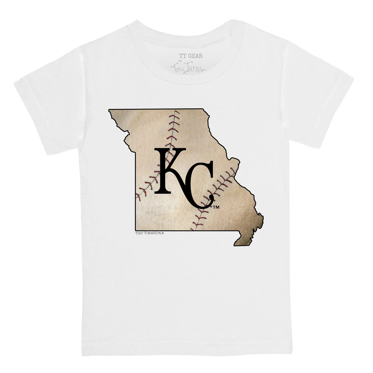 Women's Tiny Turnip White Kansas City Royals Nacho Helmet T-Shirt 
