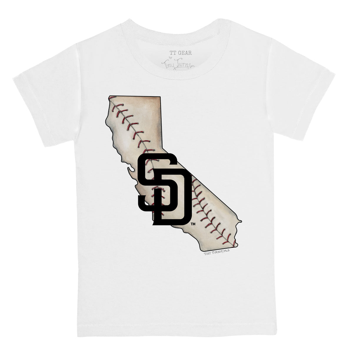 Lids San Diego Padres Tiny Turnip Women's Peace Love Baseball T-Shirt -  White