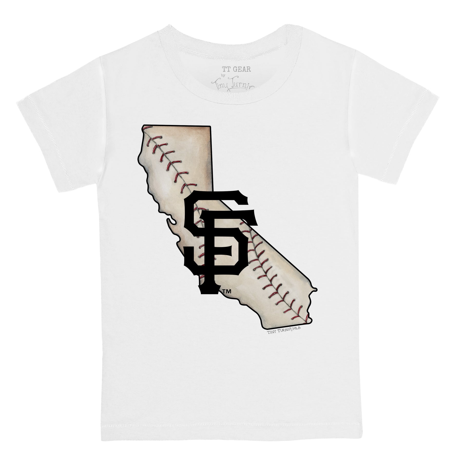 San Francisco Giants State Outline Tee Shirt 6M / White