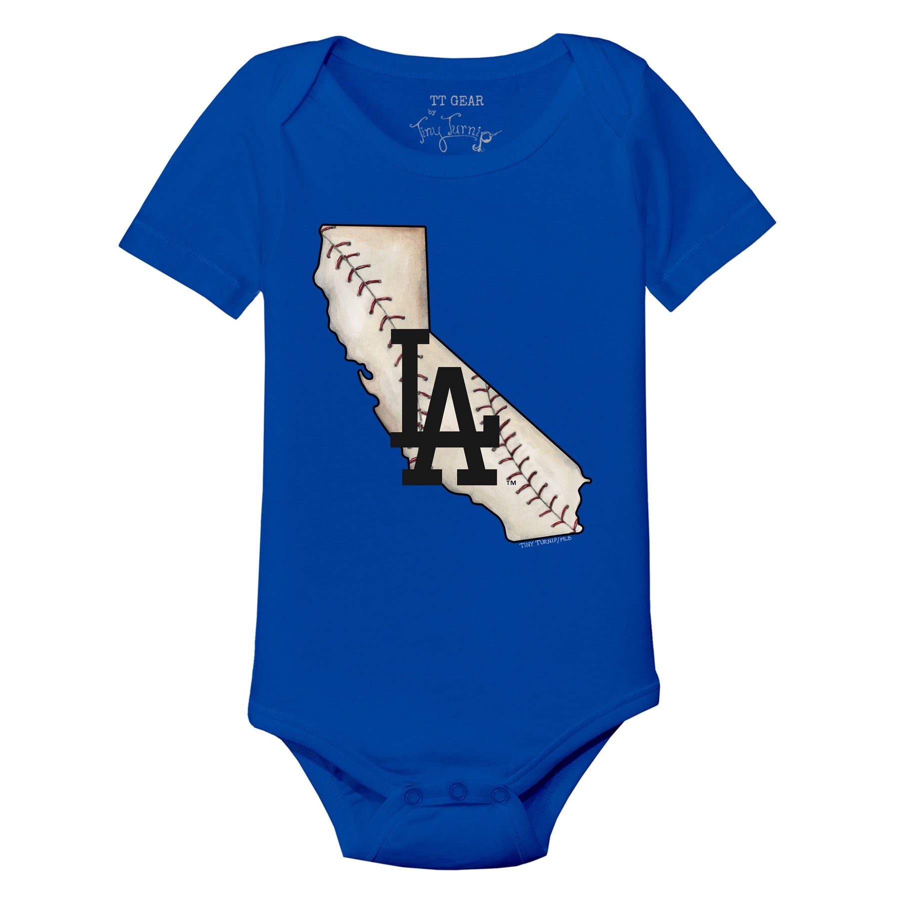 Los Angeles Dodgers State Outline Short Sleeve Snapper 18M / Royal Blue
