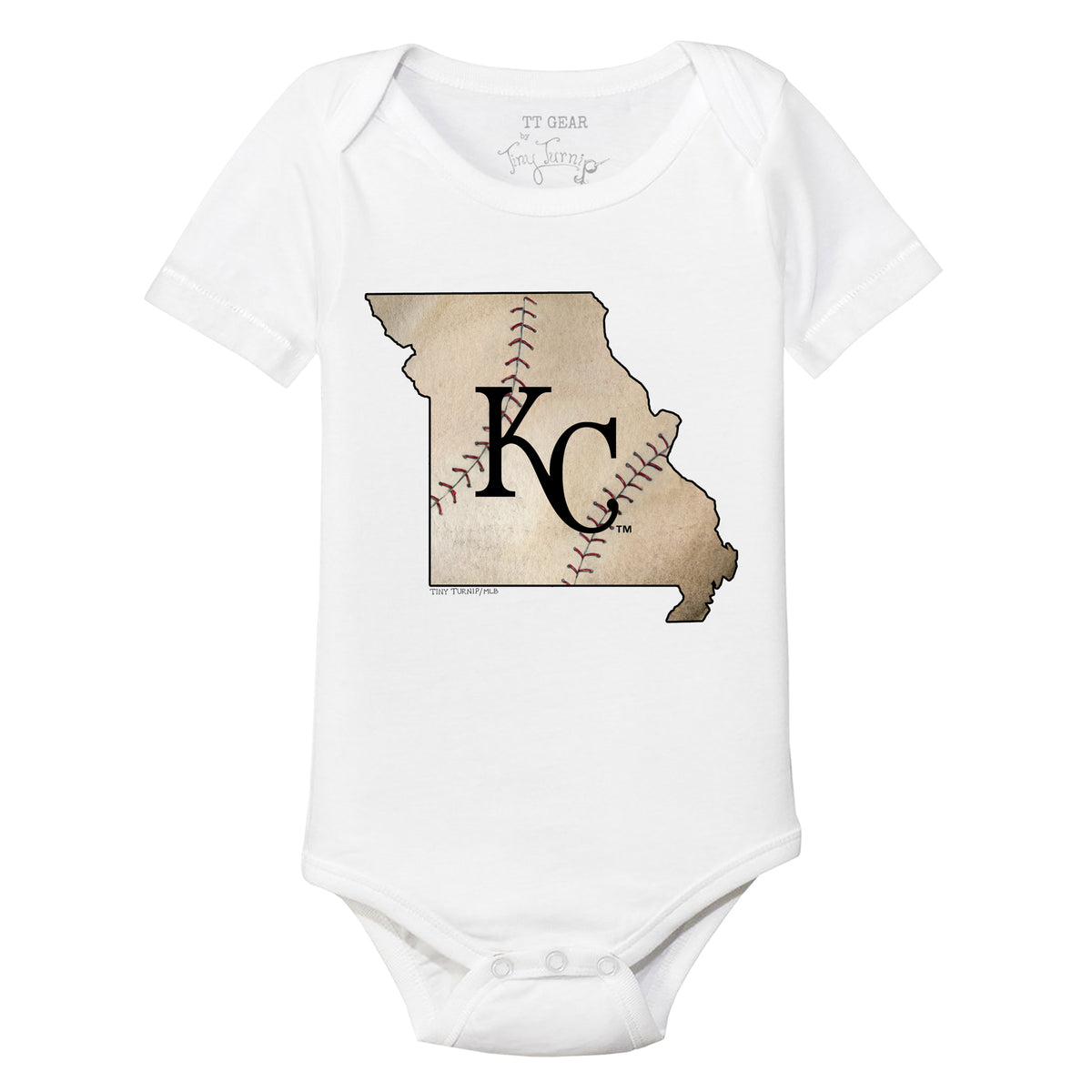 Girls Toddler Tiny Turnip White Kansas City Royals Babes Fringe T-Shirt