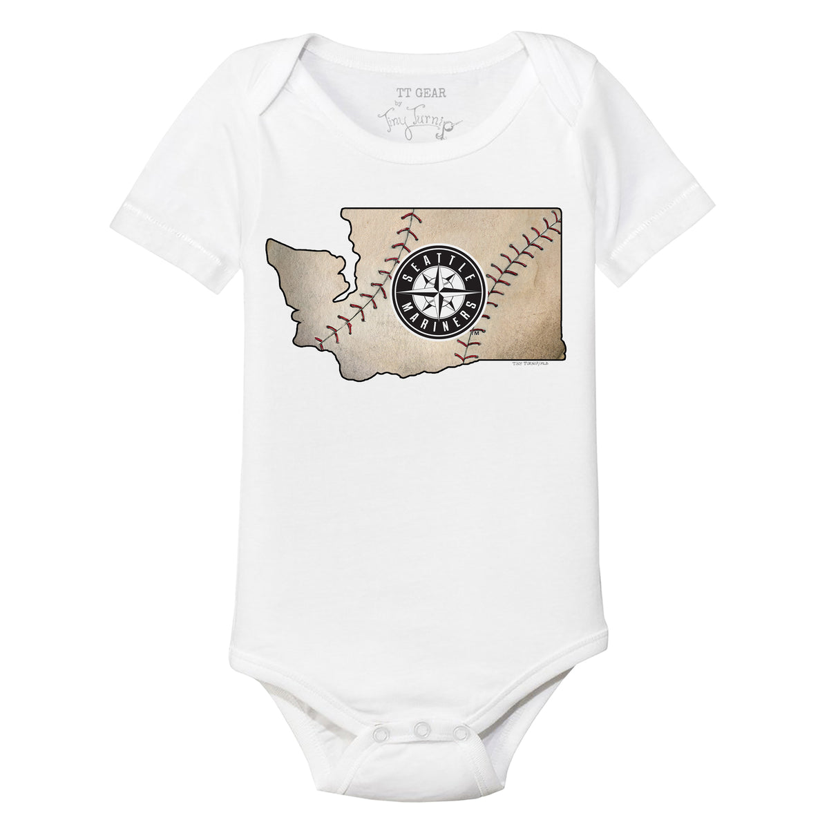 Infant Tiny Turnip White Houston Astros Diamond Cross Bats Bodysuit