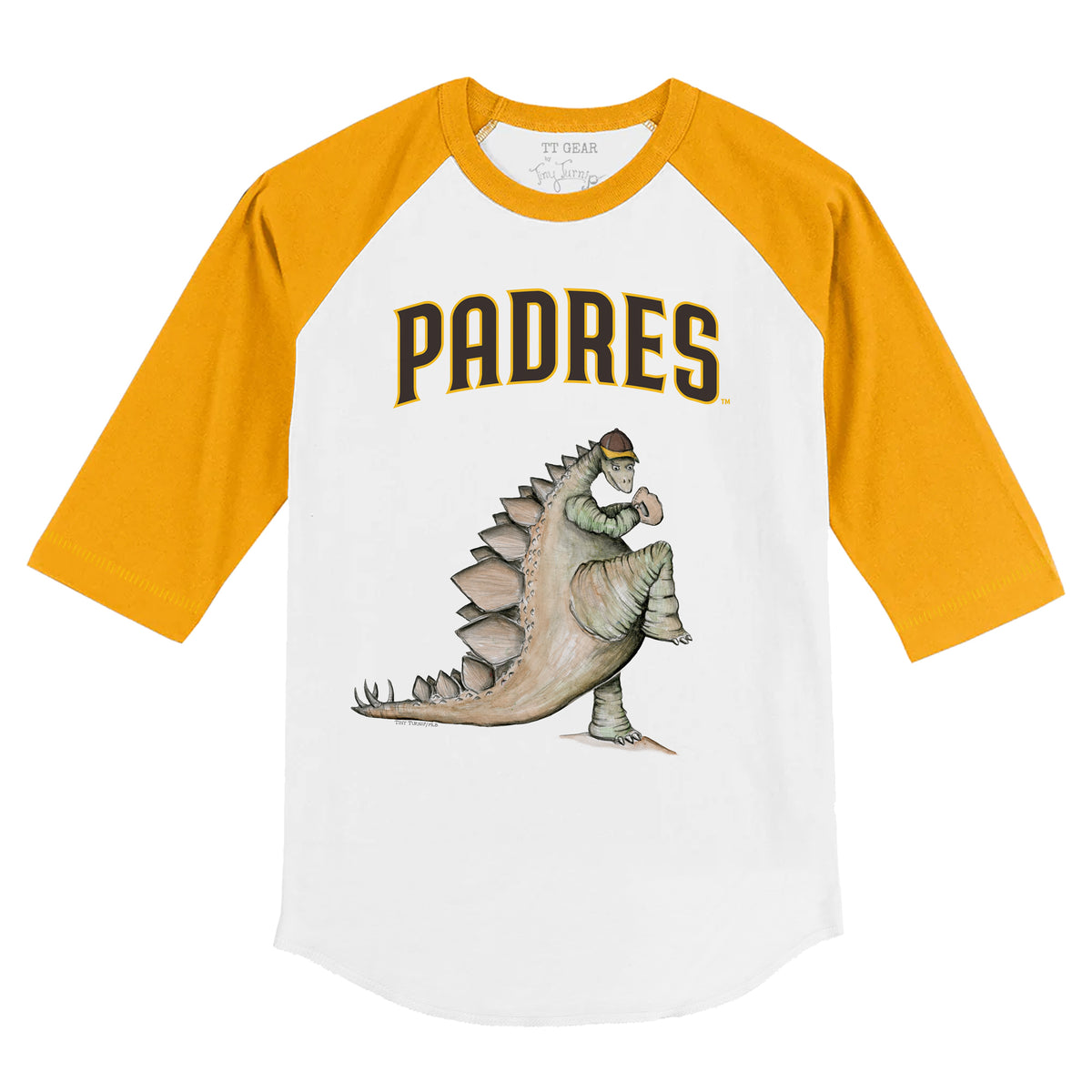San Diego Padres Stega 3/4 Gold Sleeve Raglan