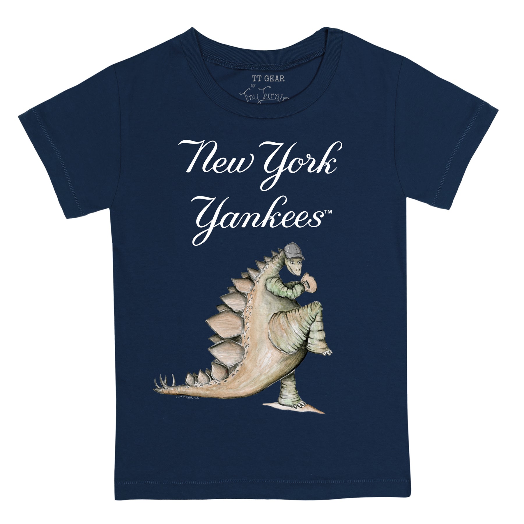 New York Yankees Tiny Turnip Toddler Baseball Crossbats T-Shirt - White