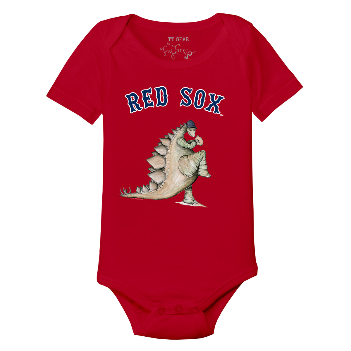 Custom MLB Boston Red Sox Logo Short Sleeve Baby Infant Bodysuit