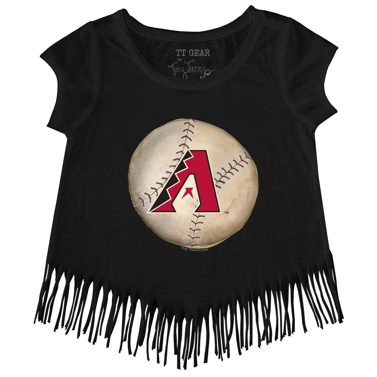 Arizona Diamondbacks Stitched Baseball Fringe Tee