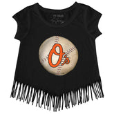 Baltimore Orioles Stitched Baseball Fringe Tee