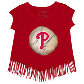 Philadelphia Phillies Stitched Baseball Fringe Tee