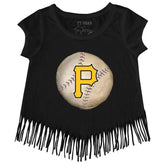 Pittsburgh Pirates Stitched Baseball Fringe Tee