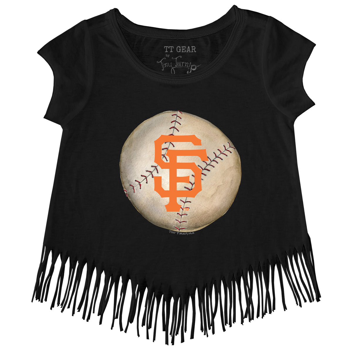 San Francisco Giants Stitched Baseball Fringe Tee