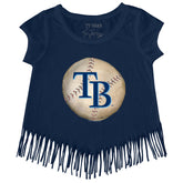 Tampa Bay Rays Stitched Baseball Fringe Tee