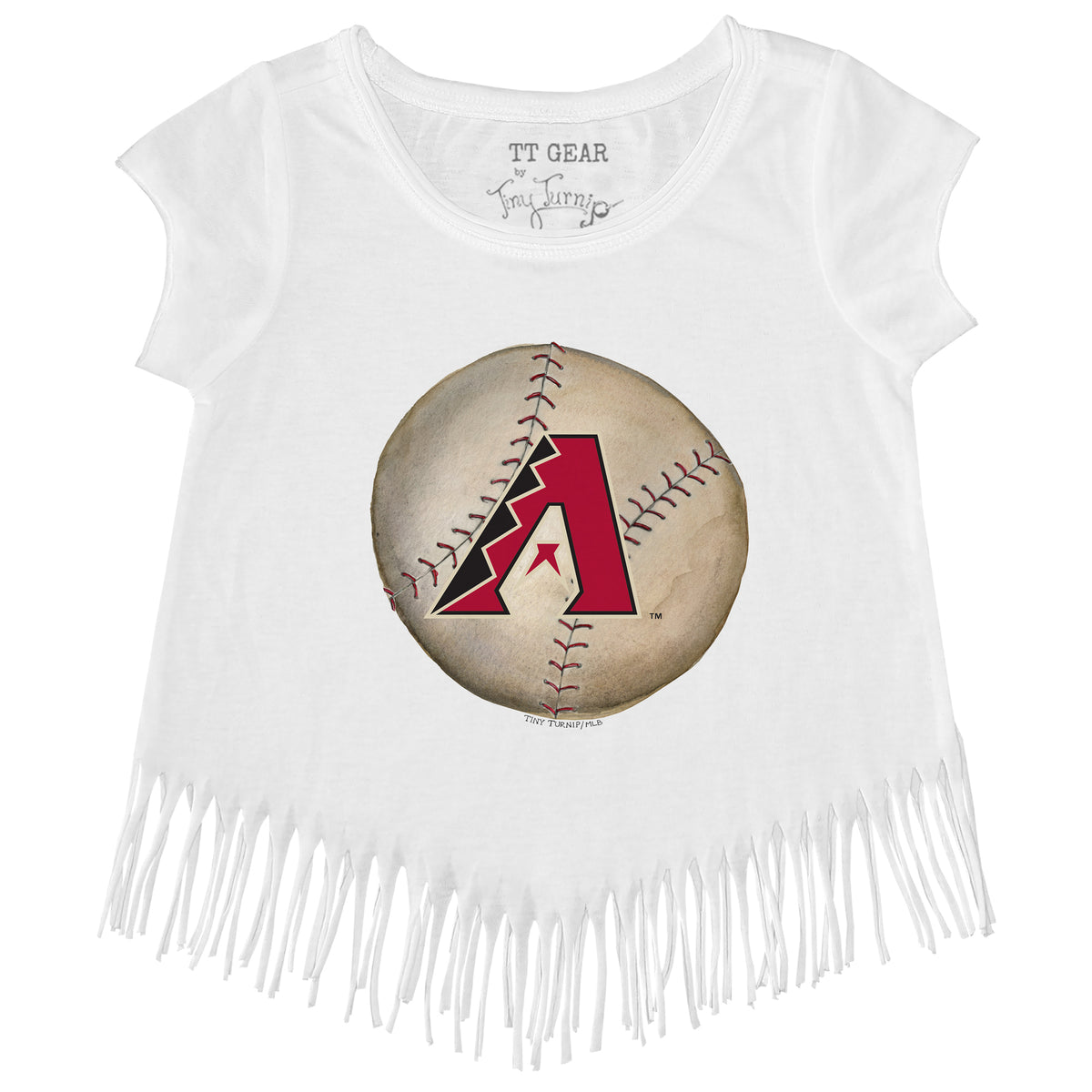 Arizona Diamondbacks Stitched Baseball Fringe Tee