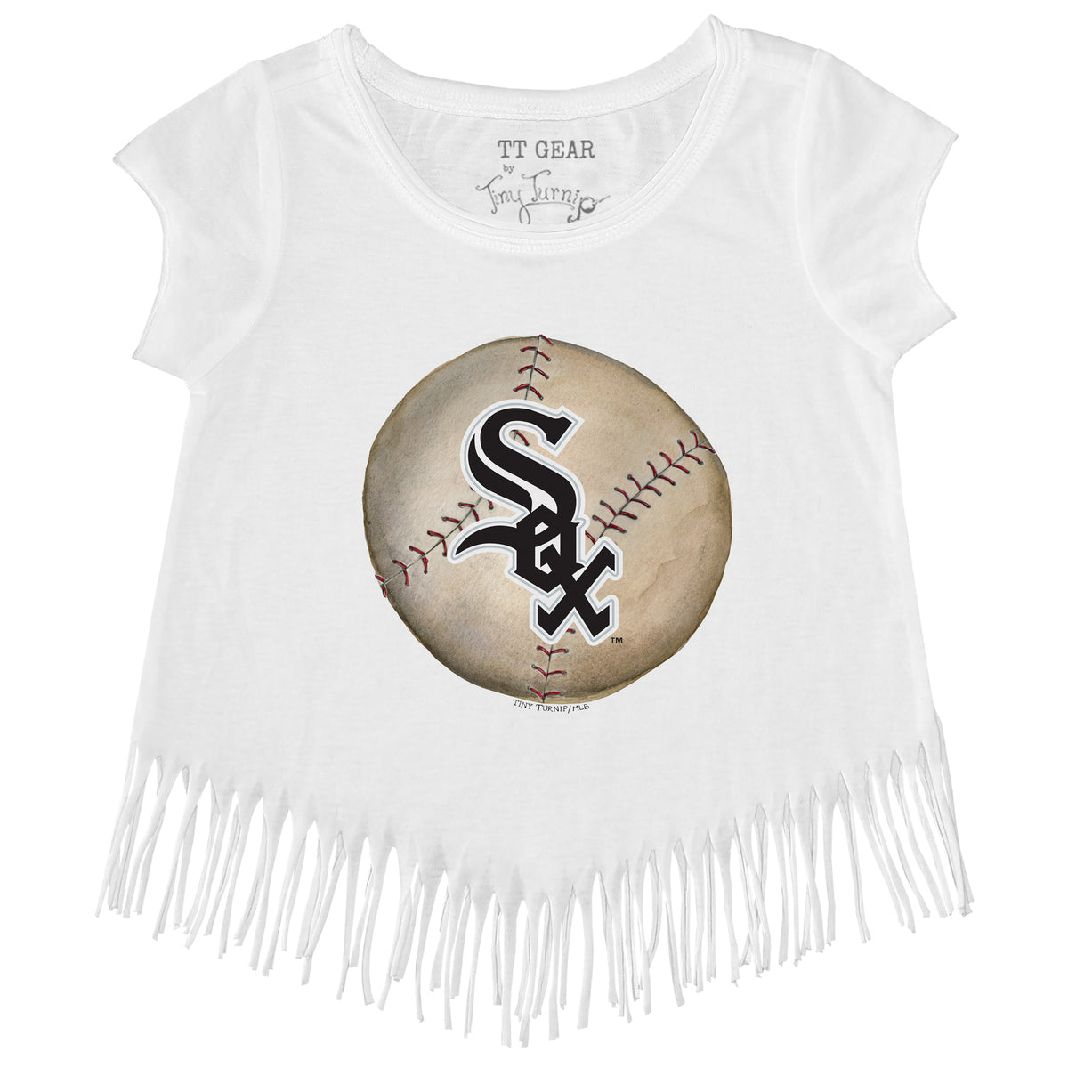 Tiny Turnip Chicago White Sox Women's White Fastball T-Shirt