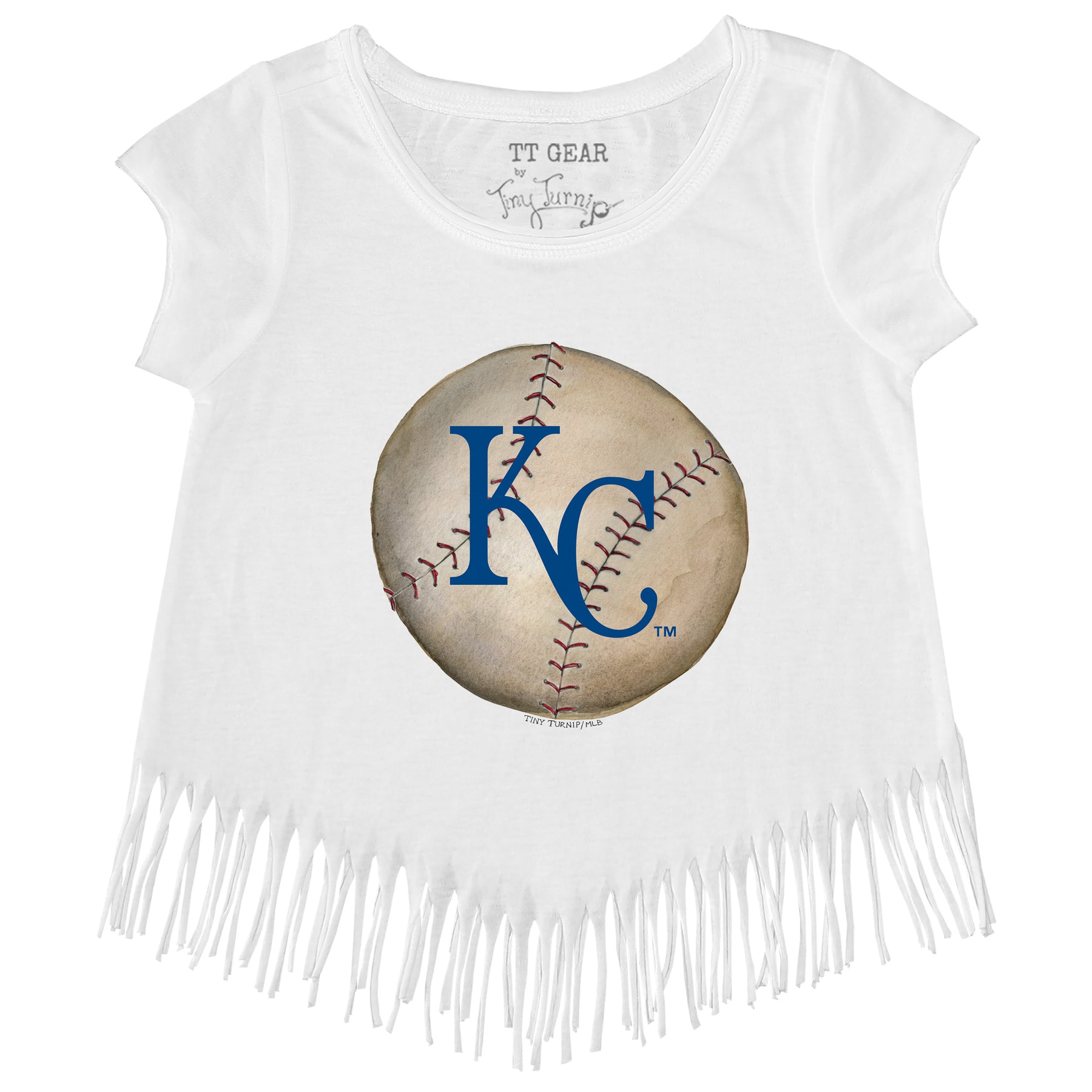 Kansas City Royals Stitched Baseball Fringe Tee