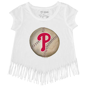 Philadelphia Phillies Stitched Baseball Fringe Tee