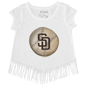 San Diego Padres Stitched Baseball Fringe Tee