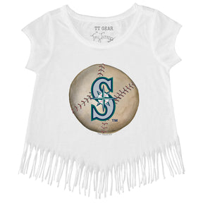 Seattle Mariners Stitched Baseball Fringe Tee