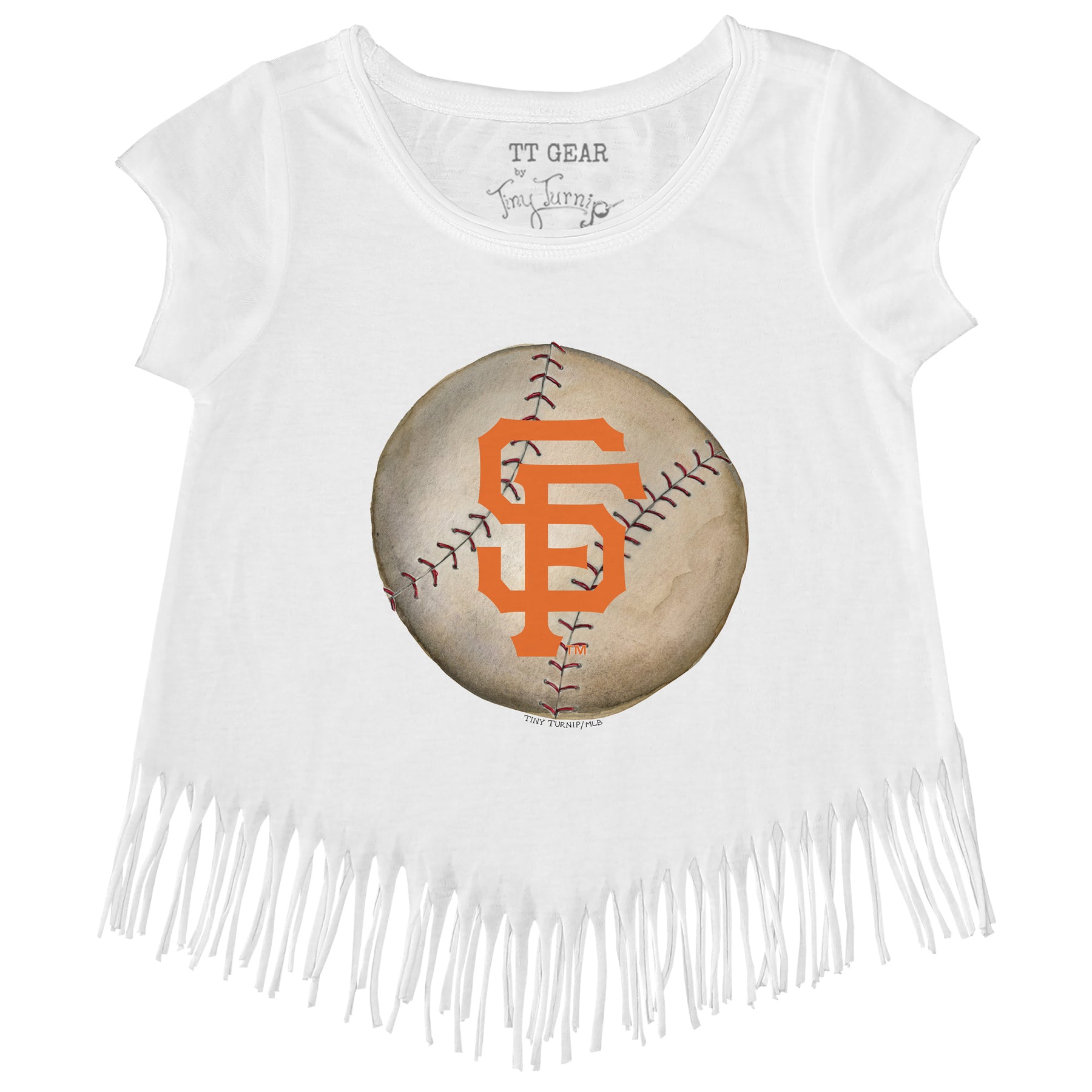 San Francisco Giants Stitched Baseball Fringe Tee