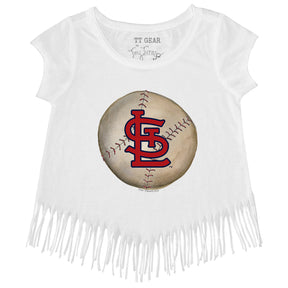 St. Louis Cardinals Stitched Baseball Fringe Tee