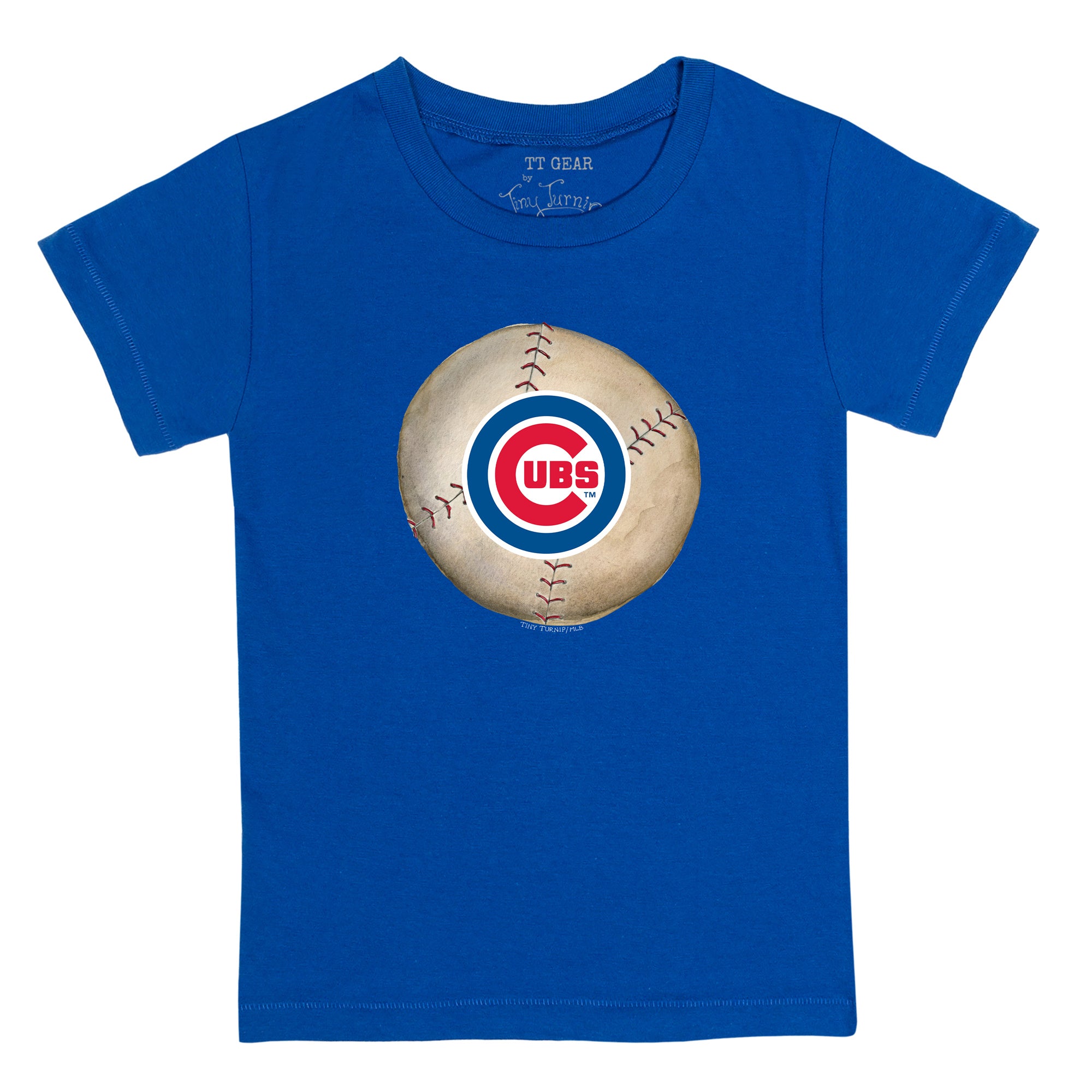 Toddler Tiny Turnip White/Royal Chicago Cubs James 3/4-Sleeve Raglan T-Shirt Size: 2T