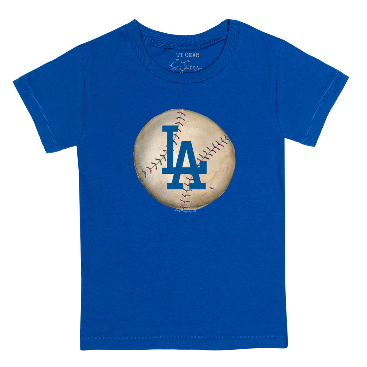 Los Angeles Dodgers Stitched Baseball Tee Shirt 12M / Royal Blue
