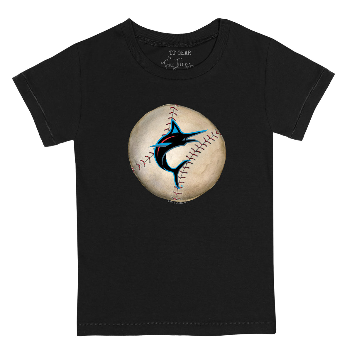 Miami Marlins Stitched Baseball Tee Shirt