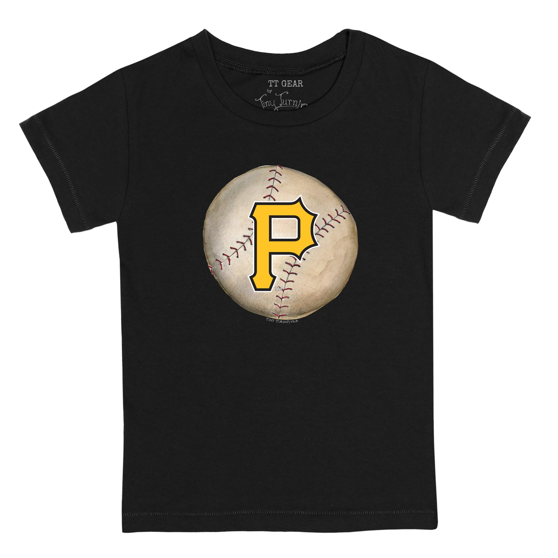 Tiny Turnip Pittsburgh Pirates Stitched Baseball Tee Shirt Youth Large (10-12) / Black