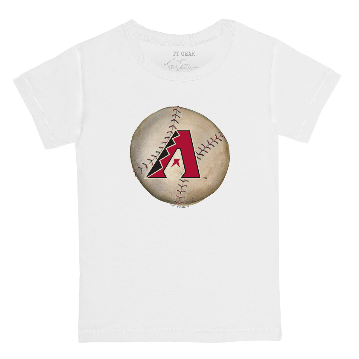 Lids Arizona Diamondbacks Tiny Turnip Women's Shark Logo T-Shirt - White