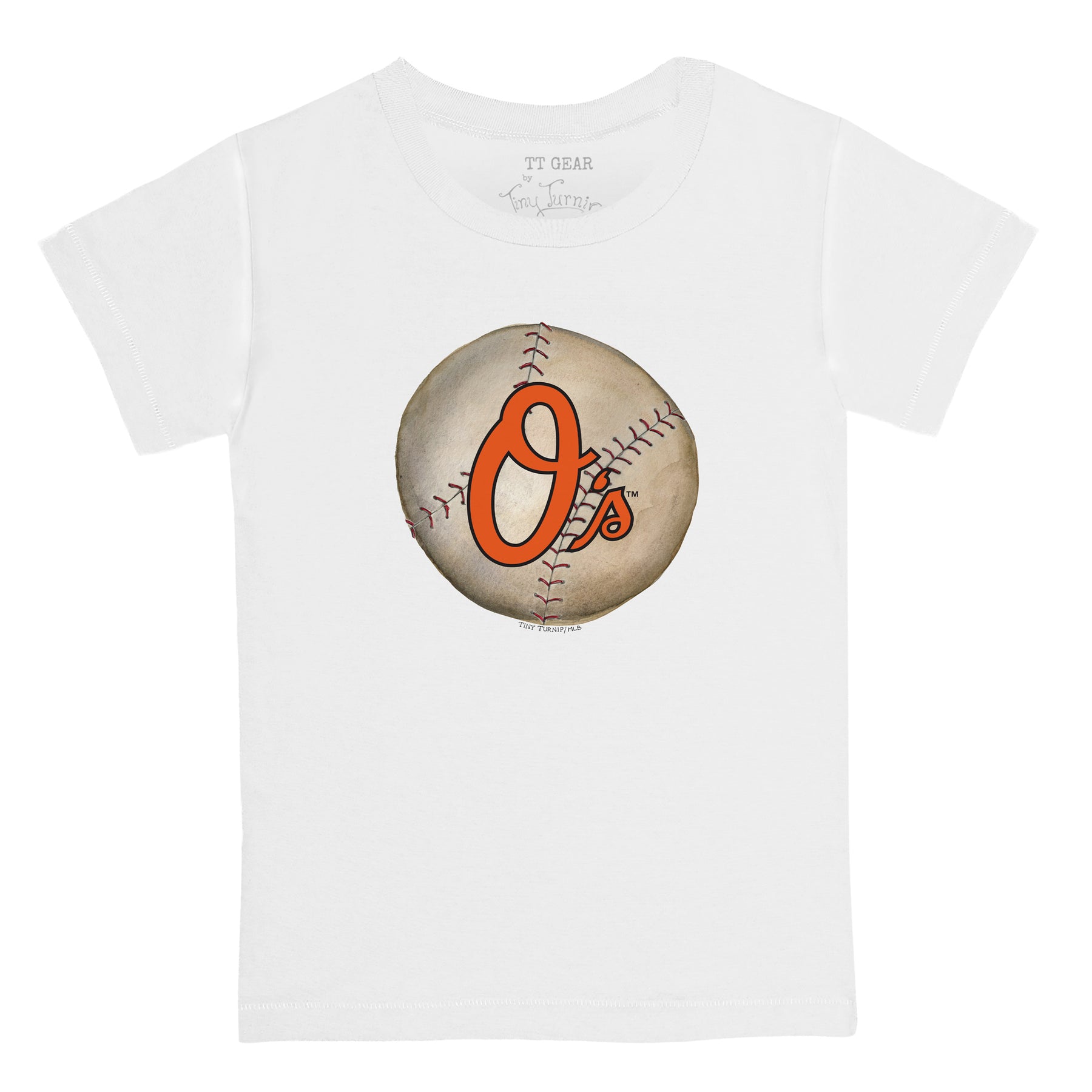 Lids Baltimore Orioles Tiny Turnip Youth Baseball Love Raglan 3/4 Sleeve T- Shirt - White/Black