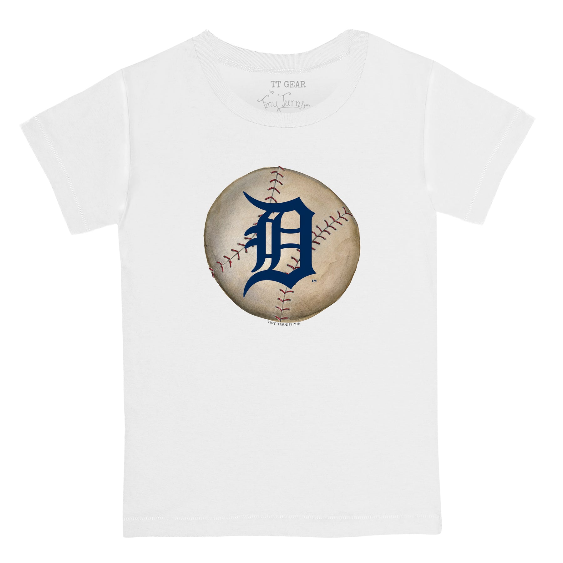 Detroit Tigers Tiny Turnip Women's TT Rex 3/4-Sleeve Raglan T-Shirt - White/ Black