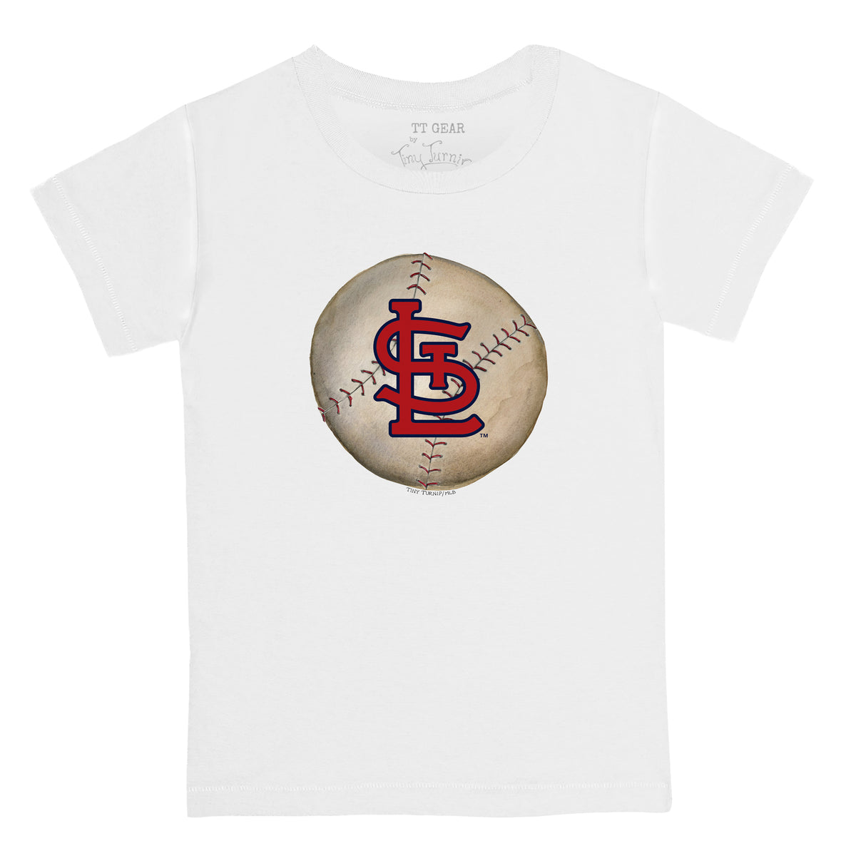 Women's St. Louis Cardinals Tiny Turnip Red Sugar Skull T-Shirt