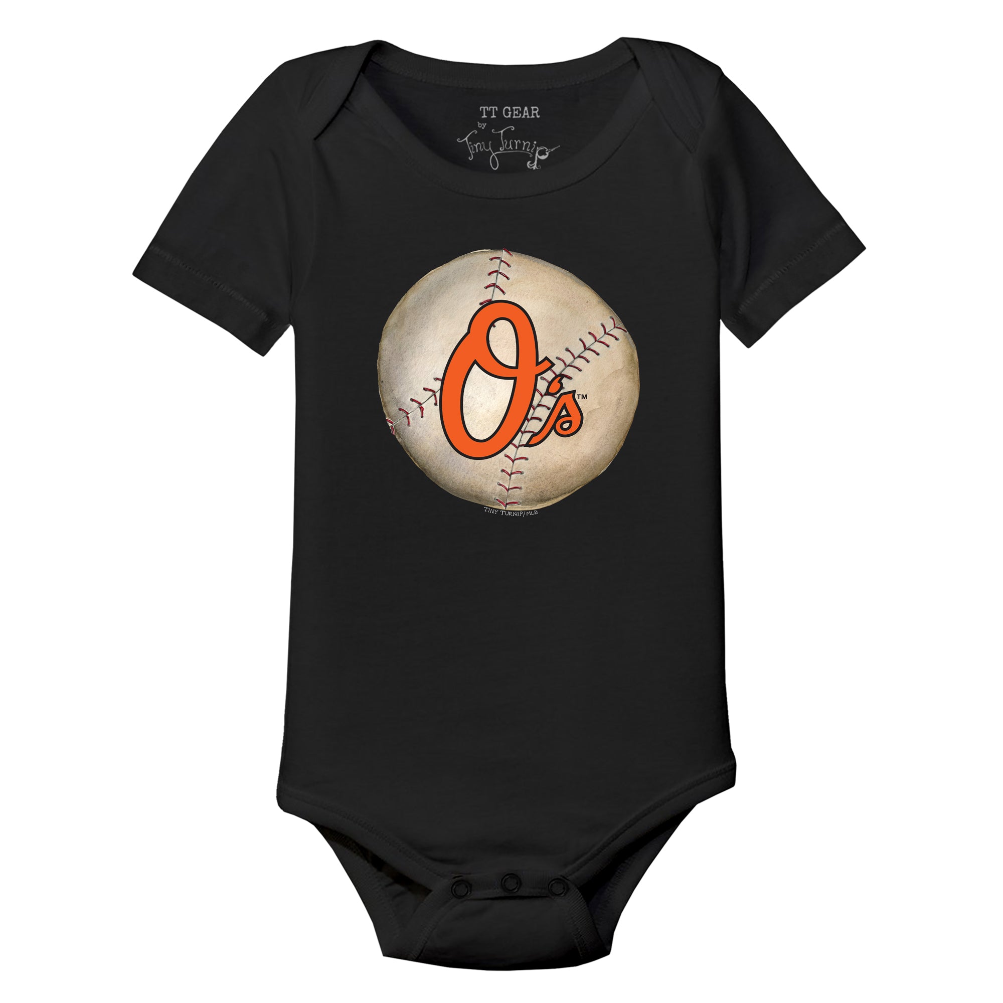 Toddler Tiny Turnip White Baltimore Orioles Stitched Baseball T-Shirt 