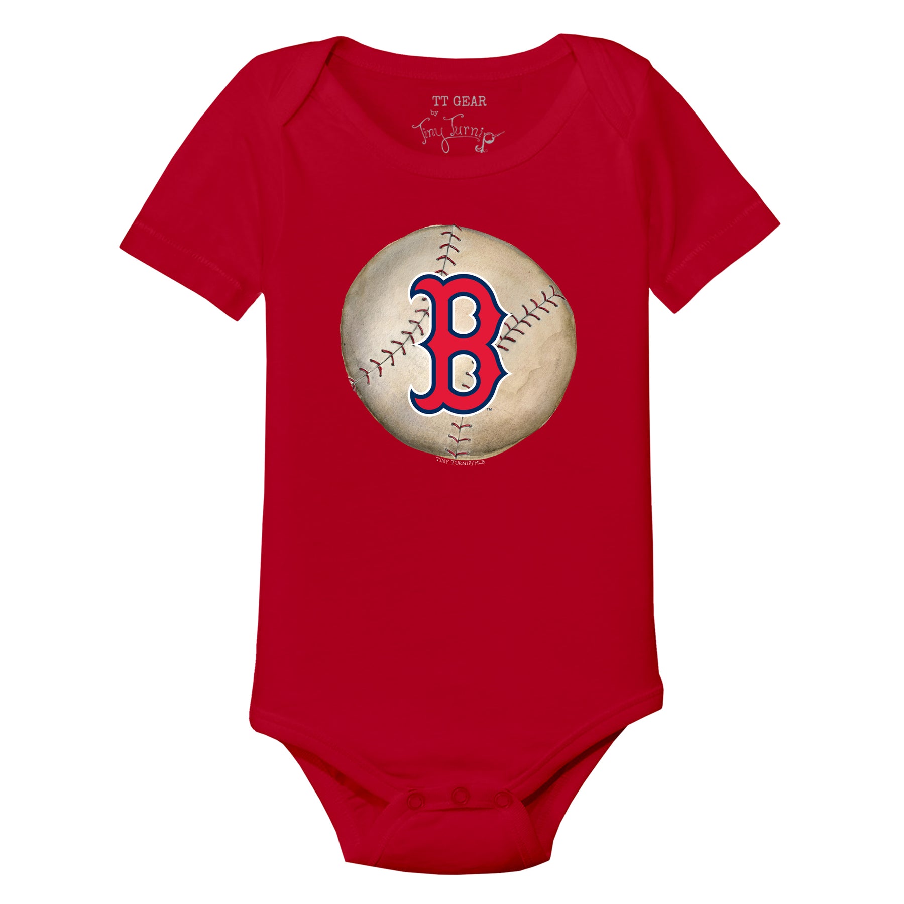 Infant Tiny Turnip White Boston Red Sox Stitched Baseball T-Shirt